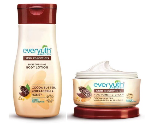 India Desire : Buy Everyuth Moisturising Lotion 200 ml & Cream 100g with Cocoa Butter, Honey & Wheatgerm At Rs 63 From Paytmmall [After Cashback]
